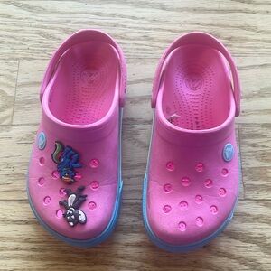 Kids pink Crocs size 12-13